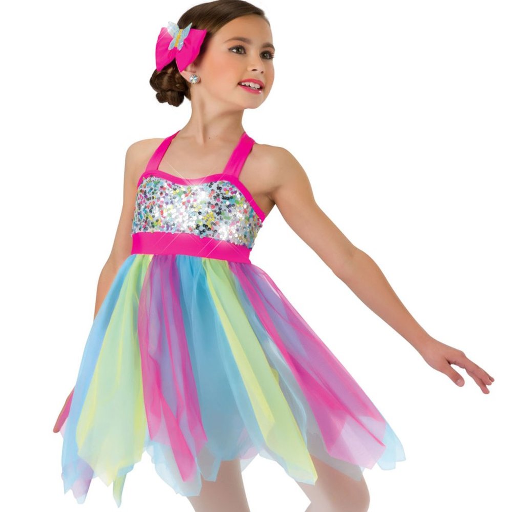 A WISH COME TRUE "Painted Sky" Girls Lyrical Ballet Dance Recital Costum…